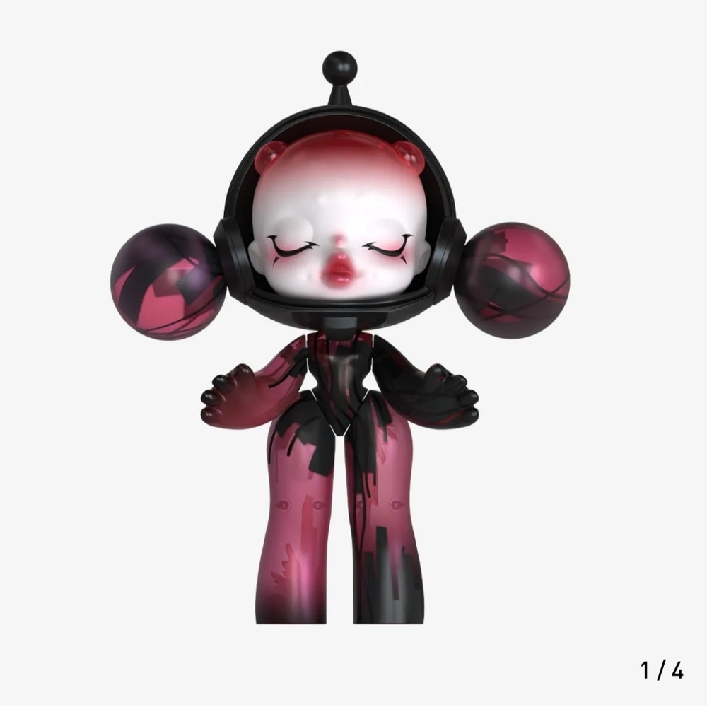 NIB Authentic POP MART 400% Red Crystal Mega Skullpanda Figure